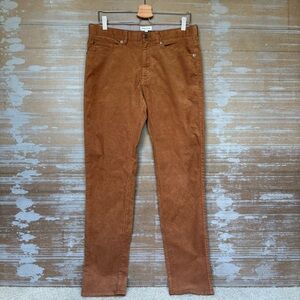 Peter Millar NWT Superior Soft Corduroy Five Pocket Pant Rust Orange Mens 32x34